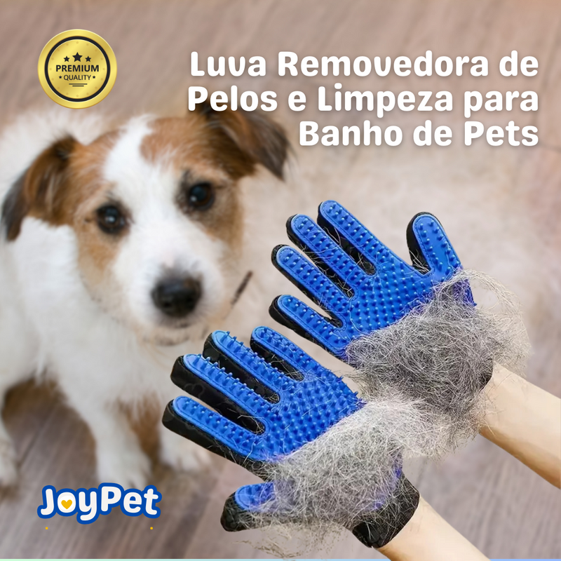 Luva Removedora de Pelos e Limpeza para Banho de Pets